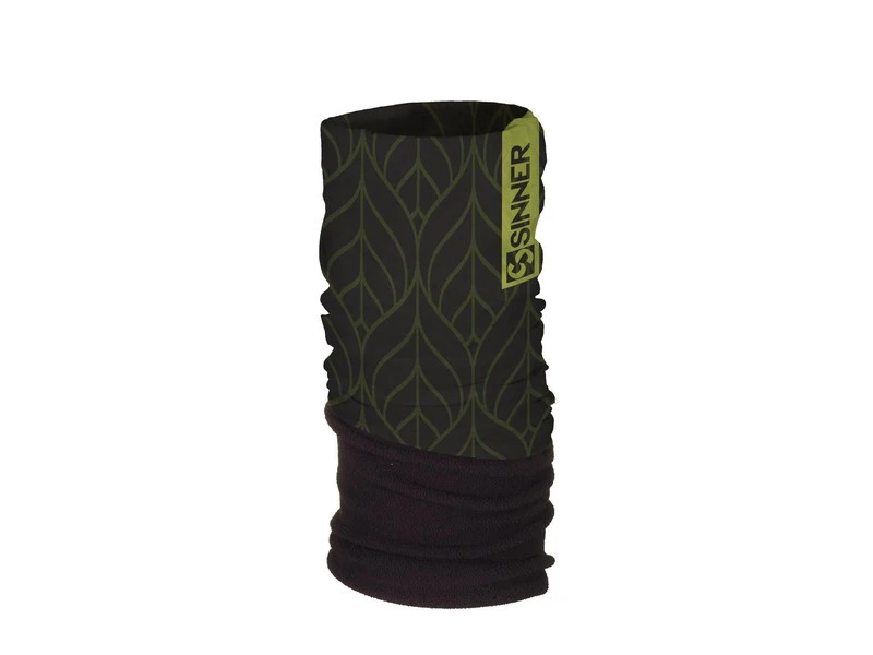 Sinner Fleece Bandana Leaves Geo Black/green 3 Sinner Fleece Bandana Leaves Geo Black/green