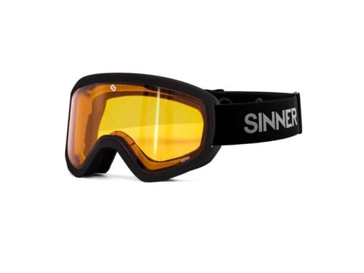 Sinner Estes Skibril Mat Zwart Oranje Lens